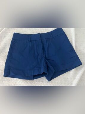 J. Crew Cobalt Blue Chino Casual Shorts size 000 NWT